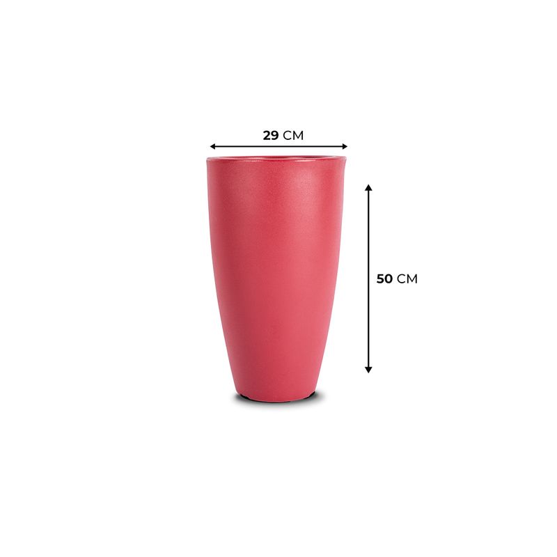 KIT DE 5 VASOS VIETNAMITA VERMELHOS E BRANCO MÁRMORE 2672