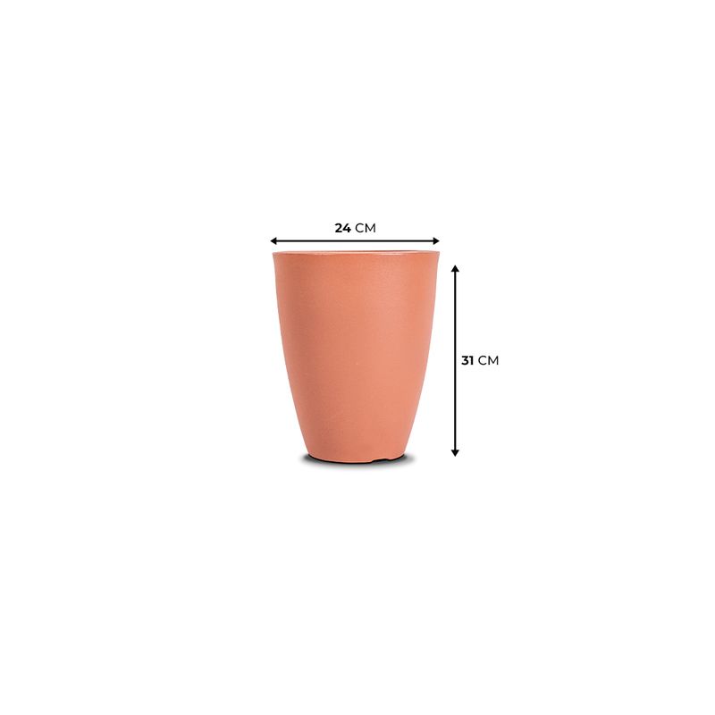KIT DE 3 VASOS VIETNAMITA TERRACOTA 3706