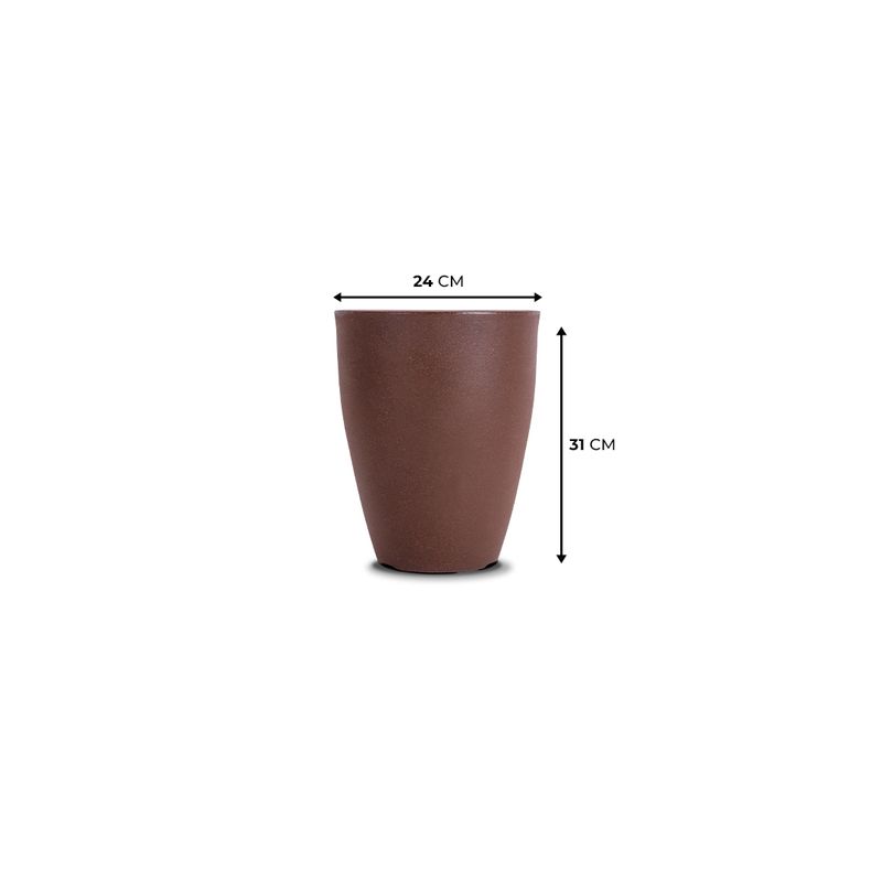 KIT DE 2 VASOS VIETNAMITA ARGILA COM SUPORTES 4680